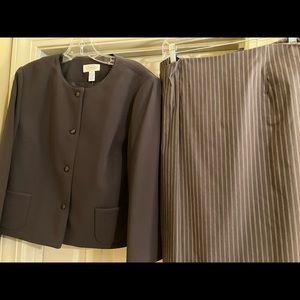 Suit purchased at Talbots.  Size 12 skirt and jacket.  Never worn.